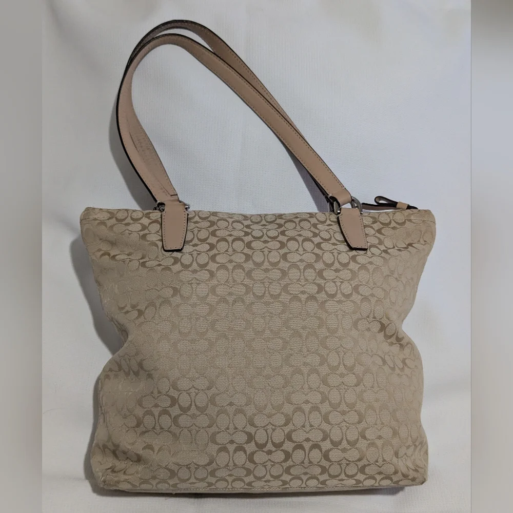 Coach Signature Stripe Vintage Tote/ Shoulder Bag - Picture 2 of 15
